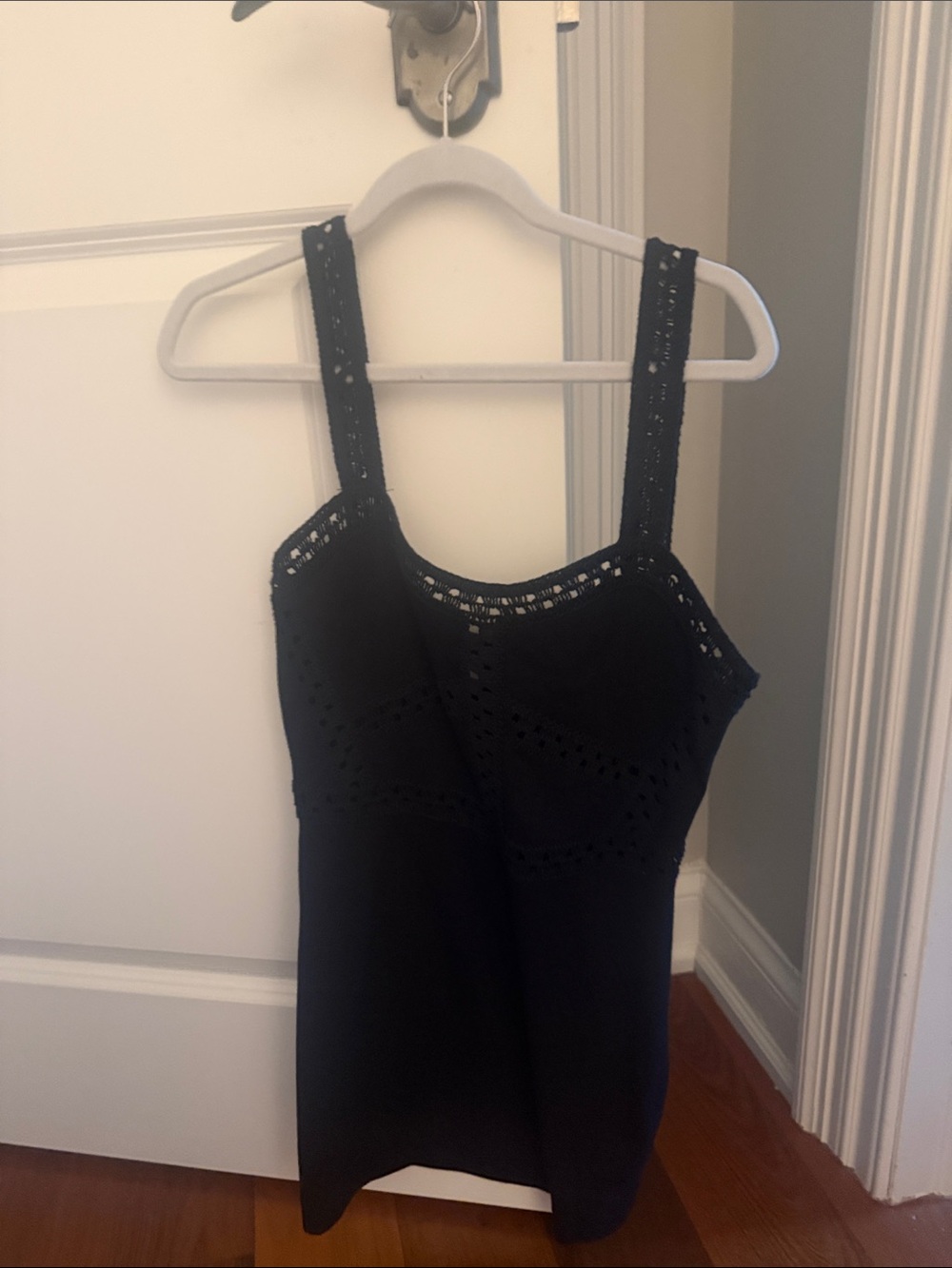 Zara Black Eyelet Mini Dress